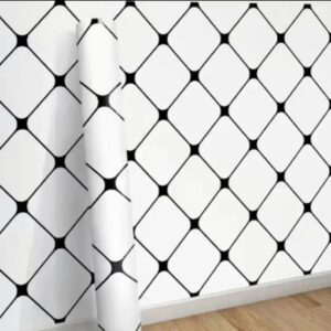 Black and white Pattern Glossy Waterproof Wallpapers