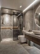 Grey Glossy Waterproof Wallpapers
